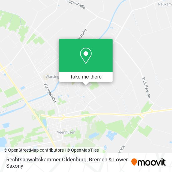 Rechtsanwaltskammer Oldenburg map