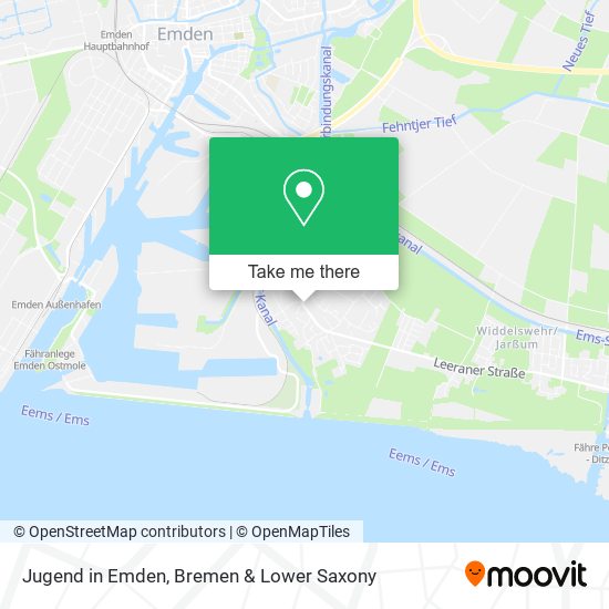 Jugend in Emden map
