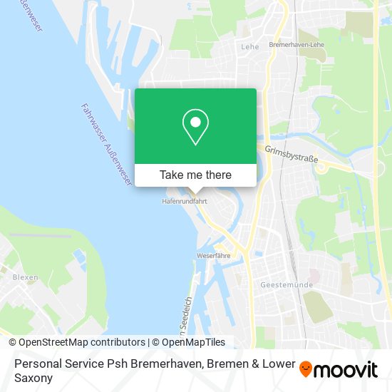 Personal Service Psh Bremerhaven map