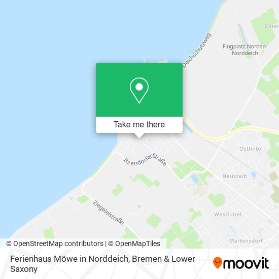 Ferienhaus Möwe in Norddeich map