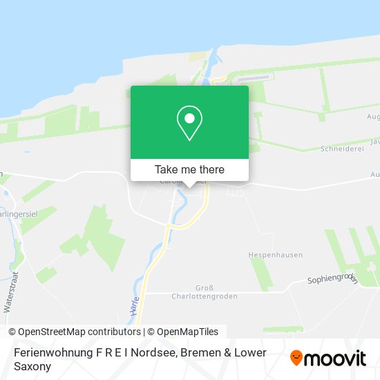 Ferienwohnung F R E I Nordsee map