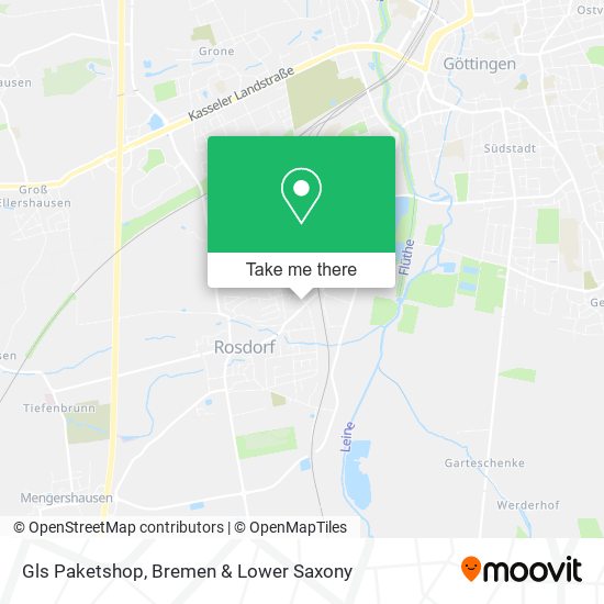 Gls Paketshop map