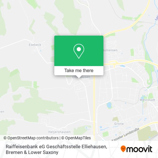 Raiffeisenbank eG Geschäftsstelle Elliehausen map