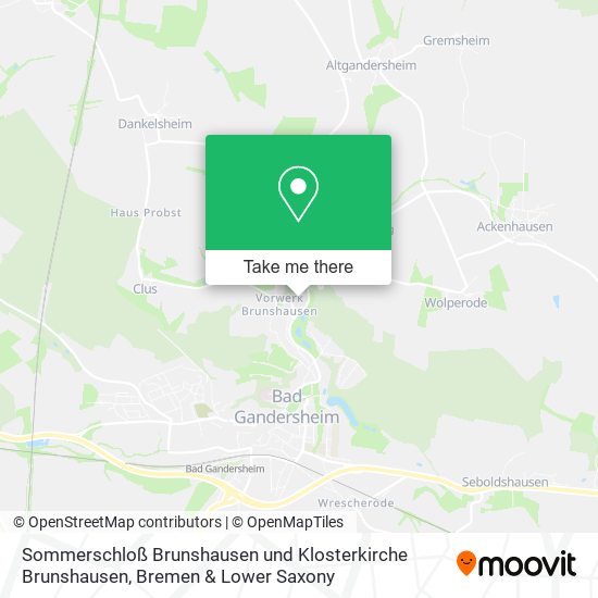 Sommerschloß Brunshausen und Klosterkirche Brunshausen map