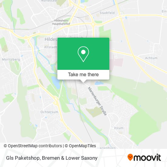 Gls Paketshop map