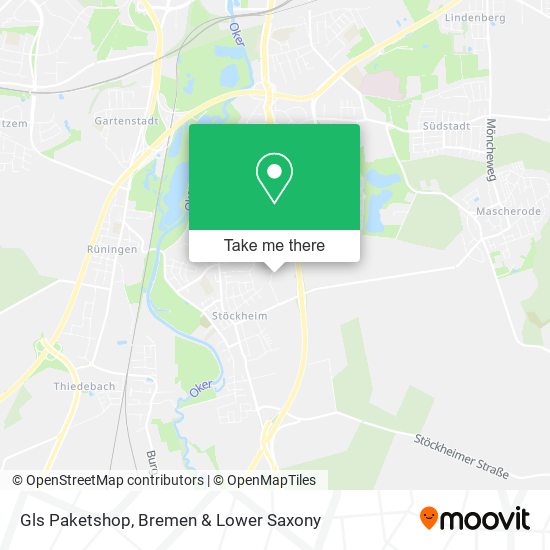 Gls Paketshop map