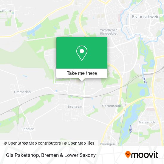 Gls Paketshop map