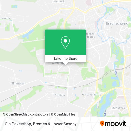 Gls Paketshop map