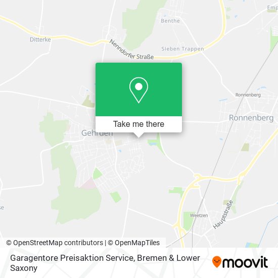 Garagentore Preisaktion Service map