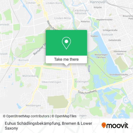 Euhus Schädlingsbekämpfung map