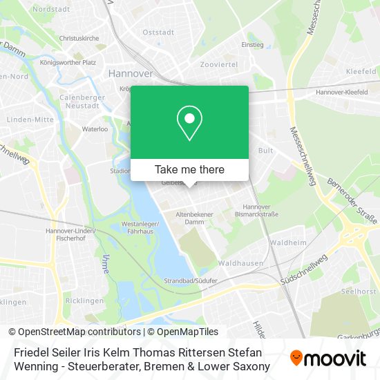 Friedel Seiler Iris Kelm Thomas Rittersen Stefan Wenning - Steuerberater map