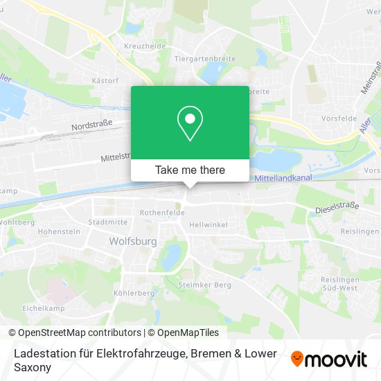Ladestation für Elektrofahrzeuge map