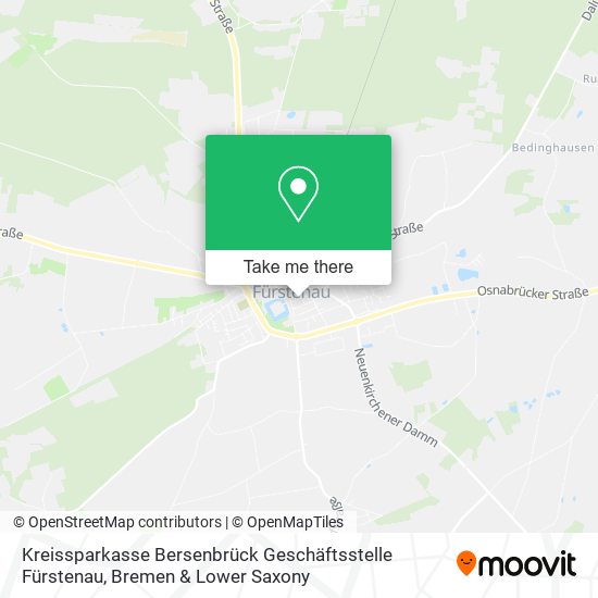 Карта Kreissparkasse Bersenbrück Geschäftsstelle Fürstenau