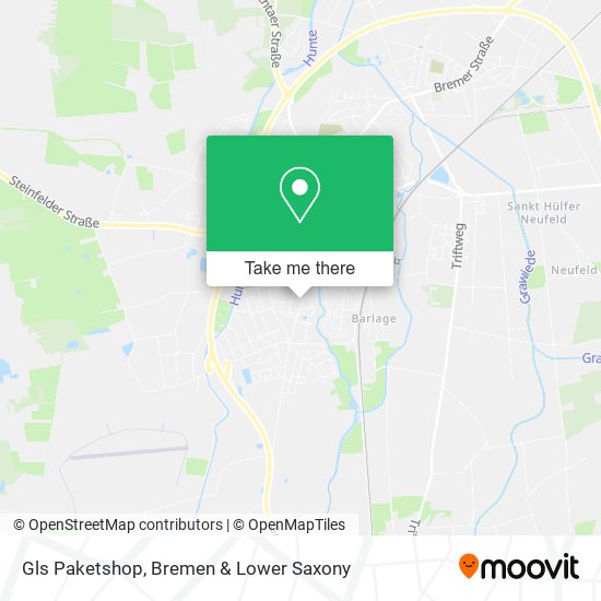 Gls Paketshop map