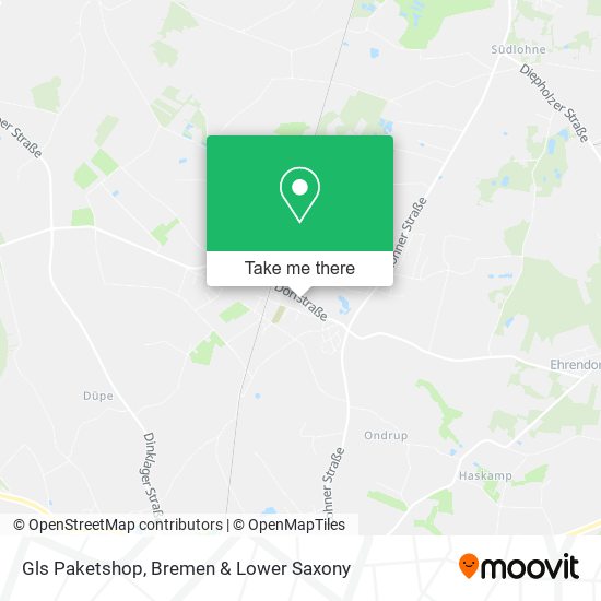 Gls Paketshop map