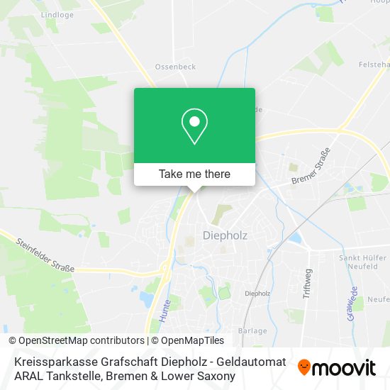 Kreissparkasse Grafschaft Diepholz - Geldautomat ARAL Tankstelle map