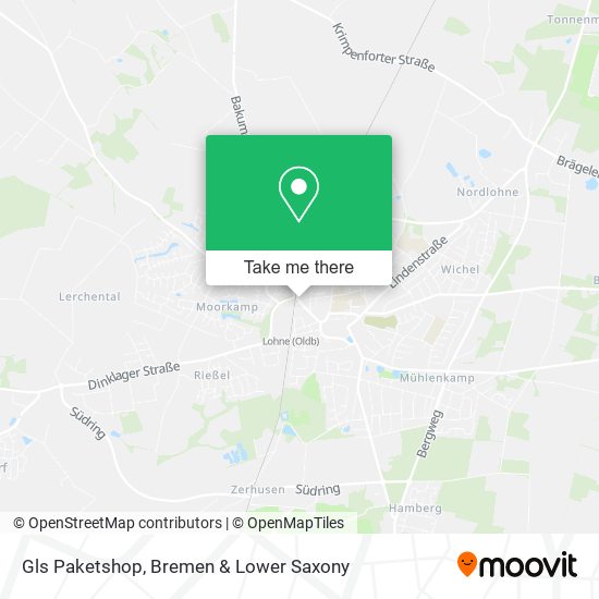Gls Paketshop map