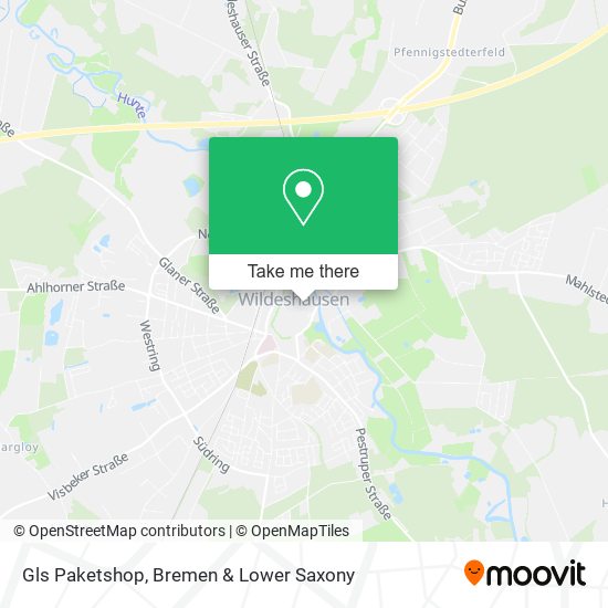 Gls Paketshop map