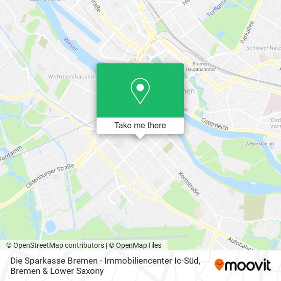 Die Sparkasse Bremen - Immobiliencenter Ic-Süd map