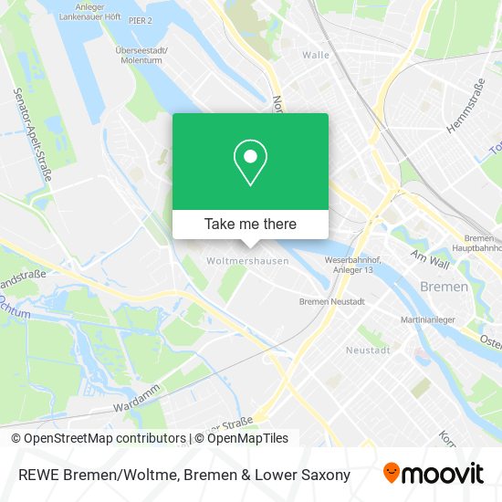 REWE Bremen/Woltme map