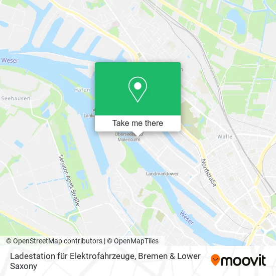 Карта Ladestation für Elektrofahrzeuge