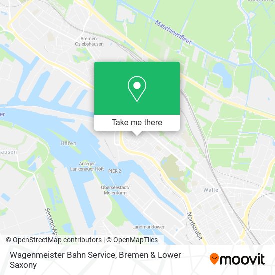 Wagenmeister Bahn Service map