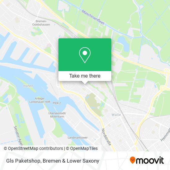 Gls Paketshop map