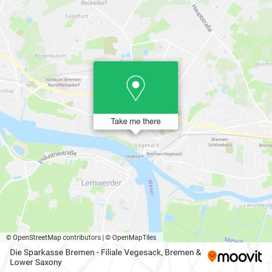 Карта Die Sparkasse Bremen - Filiale Vegesack