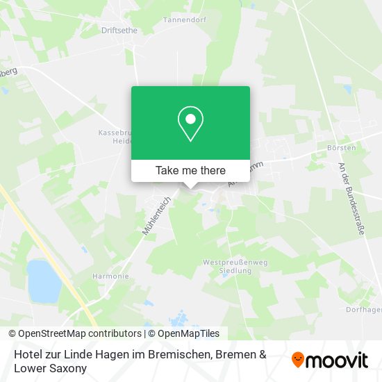 Hotel zur Linde Hagen im Bremischen map