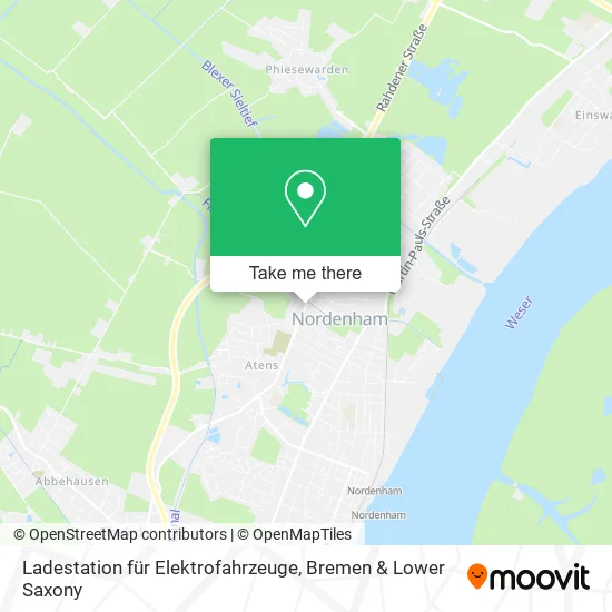 Карта Ladestation für Elektrofahrzeuge