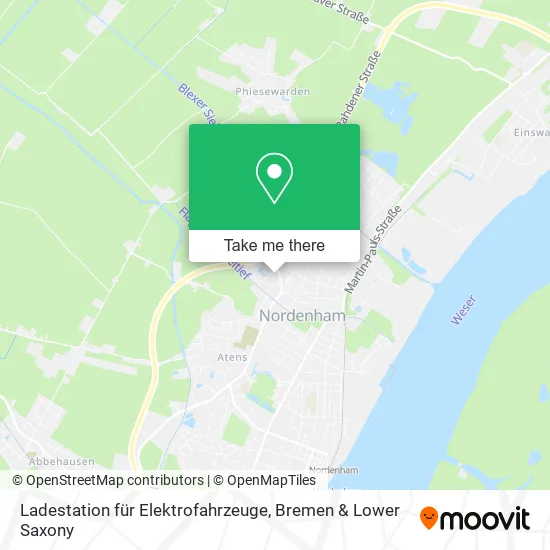Карта Ladestation für Elektrofahrzeuge