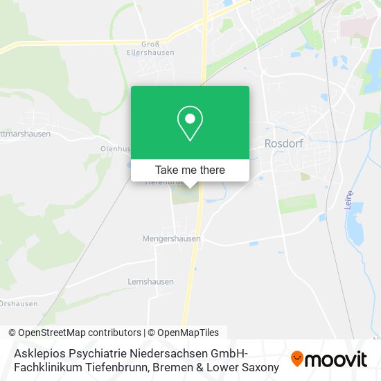 Asklepios Psychiatrie Niedersachsen GmbH-Fachklinikum Tiefenbrunn map