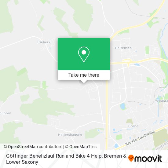 Göttinger Benefizlauf Run and Bike 4 Help map