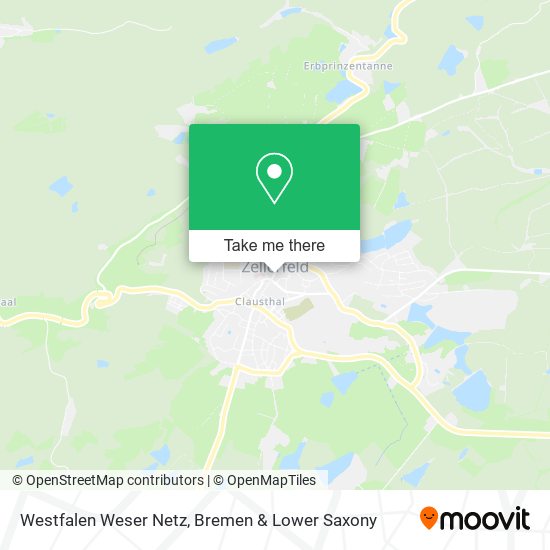 Westfalen Weser Netz map