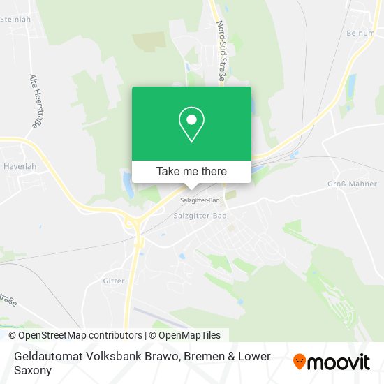 Geldautomat Volksbank Brawo map