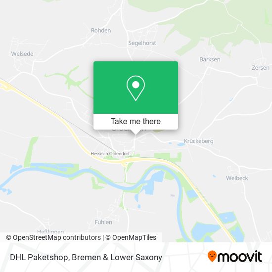 DHL Paketshop map