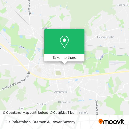 Gls Paketshop map