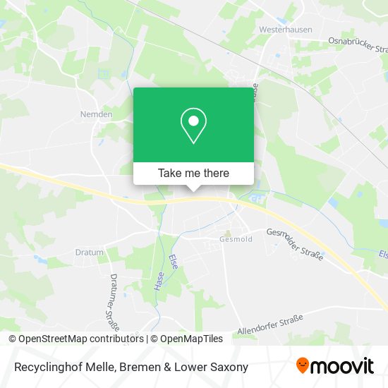 Recyclinghof Melle map