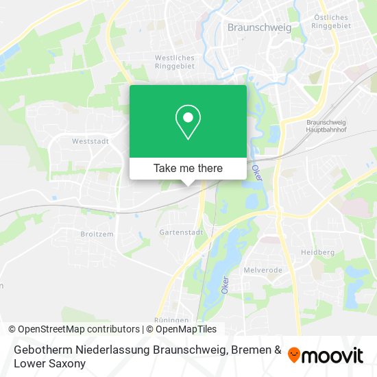 Gebotherm Niederlassung Braunschweig map