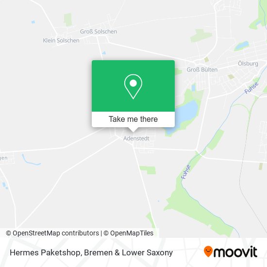 Hermes Paketshop map
