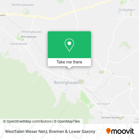 Westfalen Weser Netz map