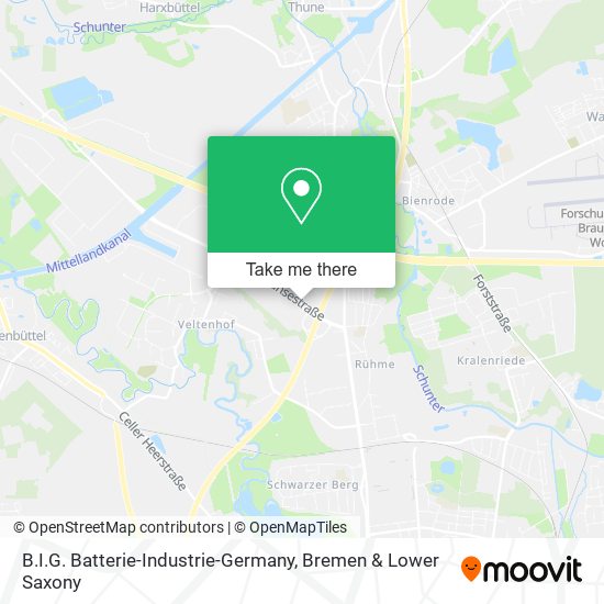 B.I.G. Batterie-Industrie-Germany map