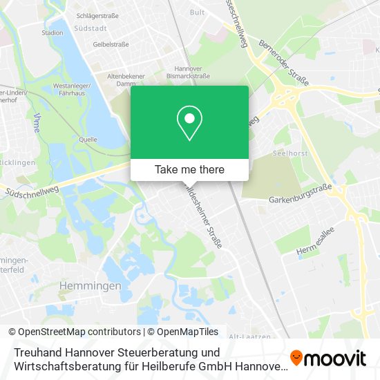 Treuhand Hannover Steuerberatung und Wirtschaftsberatung für Heilberufe GmbH Hannover map