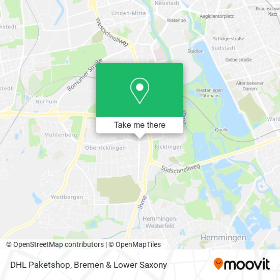 DHL Paketshop map