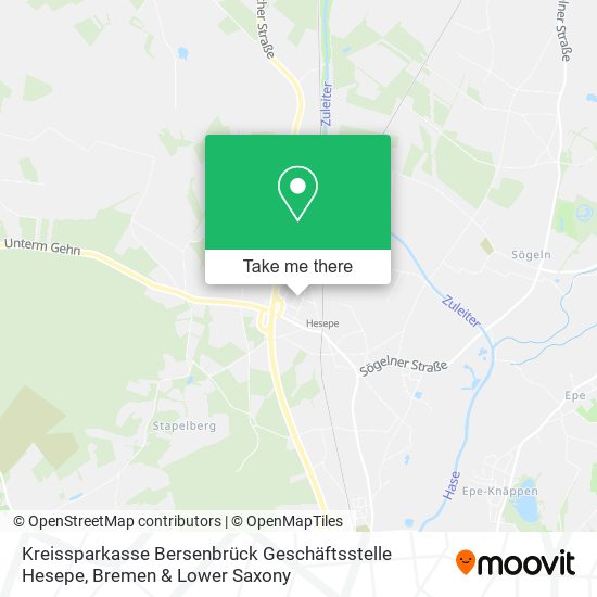 Kreissparkasse Bersenbrück Geschäftsstelle Hesepe map