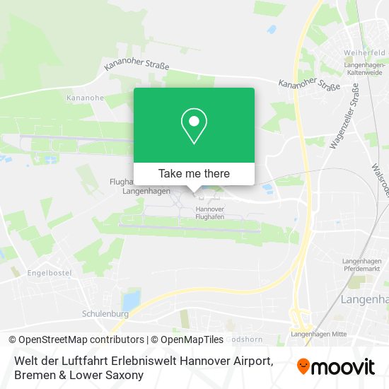 Welt der Luftfahrt Erlebniswelt Hannover Airport map