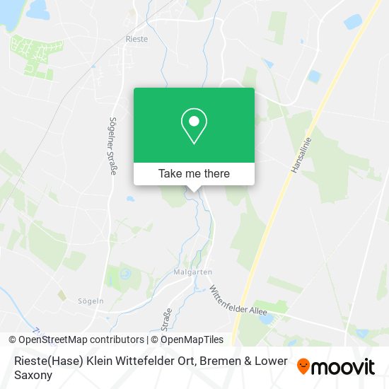 Rieste(Hase) Klein Wittefelder Ort map