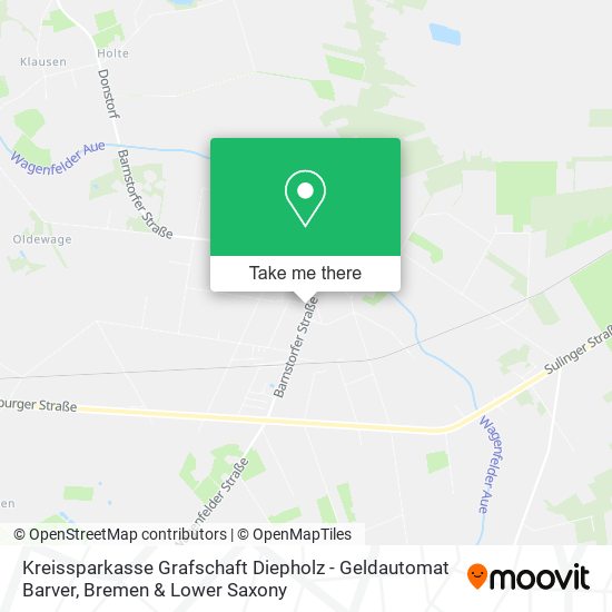 Kreissparkasse Grafschaft Diepholz - Geldautomat Barver map