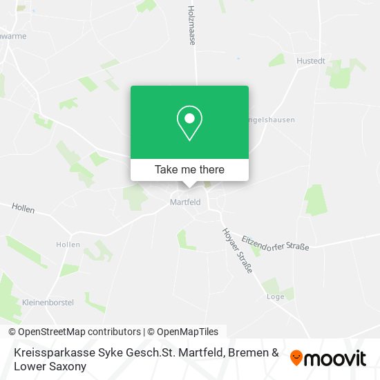 Kreissparkasse Syke Gesch.St. Martfeld map