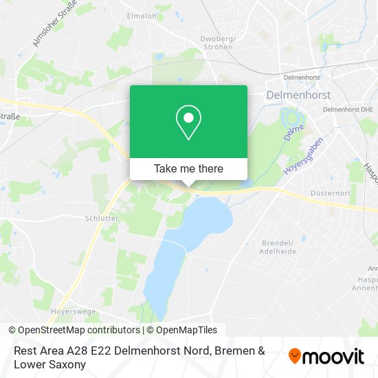 Rest Area A28 E22 Delmenhorst Nord map